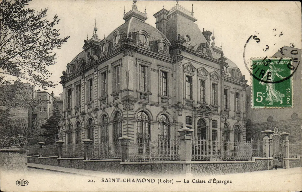 Saint-Chamond (Loire) — A Caixa de Poupança — Editor E.P.D. n°20 - Frente
