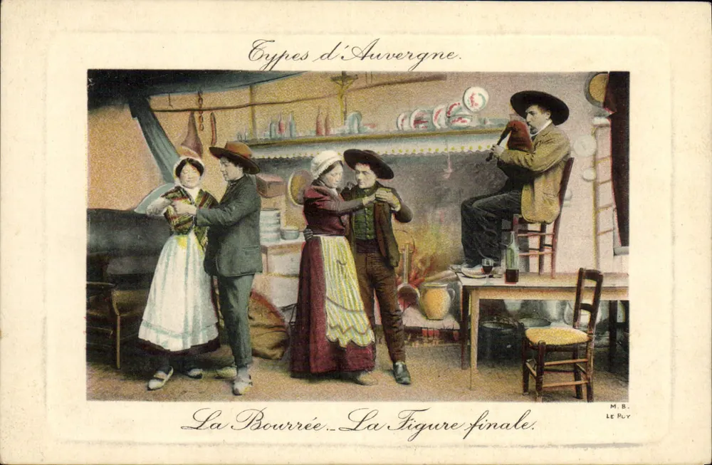 La Bourrée — A Figura Final — Tipos de Auvergne. M.B. Le Puy - Frente