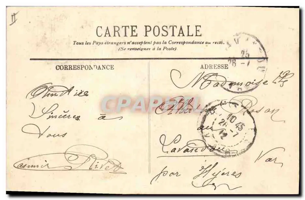 Tipos da Auvergne — A Bourrée — Editor não visível - Verso