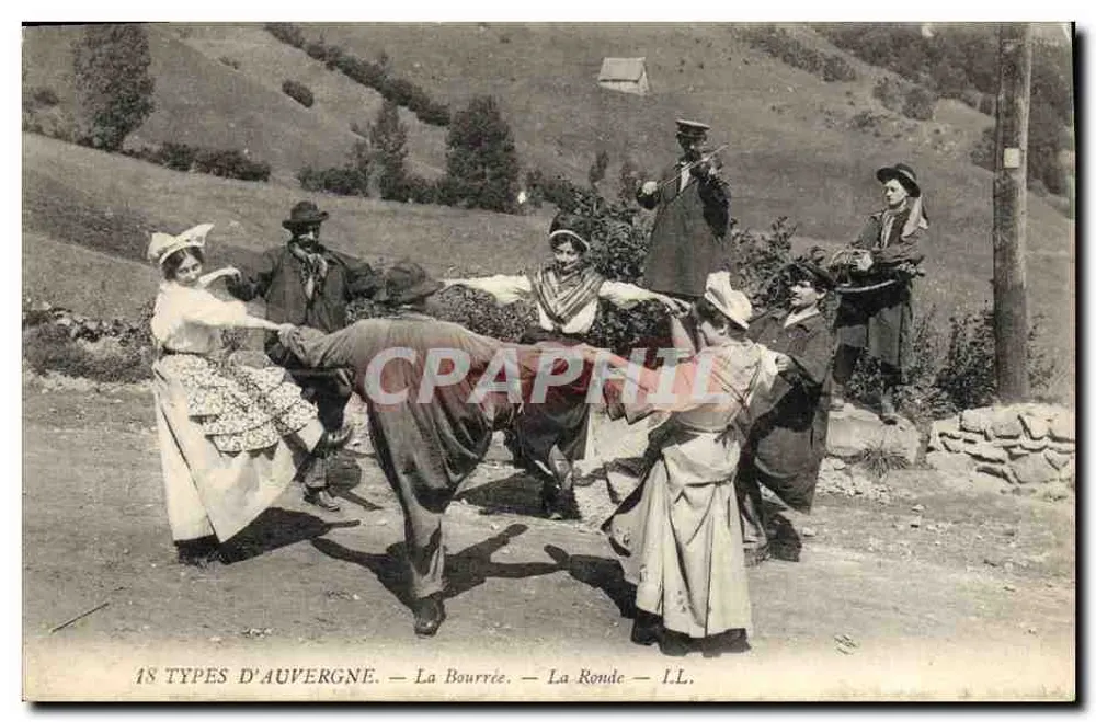 18 Tipos de Auvergne — La Bourrée — La Ronde — LL. - Frente