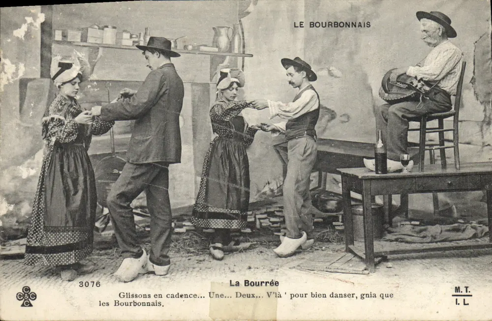 La Bourrée — scène de danse bourbonnaise — éditeur C&C, n° 3076 - Frente