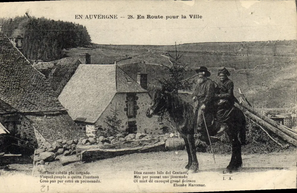 In der Auvergne — Auf dem Weg zur Stadt — L. B. & I. A. — n°28 - Vorderseite