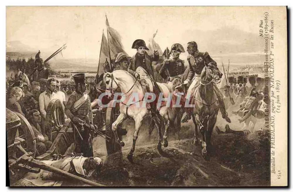 Schlacht von Friedland — gewonnen von Napoleon I (14. Juni 1807) — Verlag ND Phol, Serie 1541 - Vorderseite