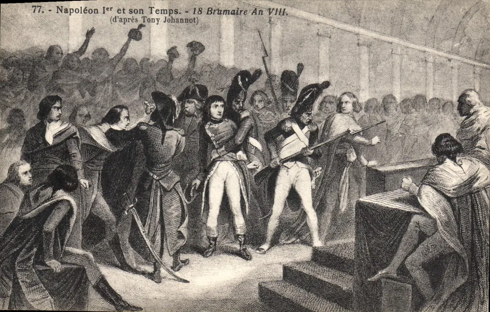 Napoleon I. und seine Zeit — 18. Brumaire Jahr VIII — nach Tony Johannot — Nr. 77 - Vorderseite