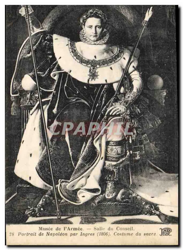 Militärmuseum — Ratssaal — Portrait Napoleons von Ingres (1806). Krönungskleidung — JND Hol. - Vorderseite