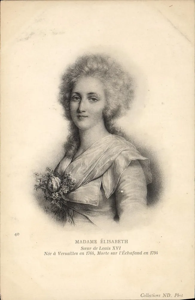 Madame Élisabeth — Schwester von Louis XVI — Collections ND. Phot - Vorderseite