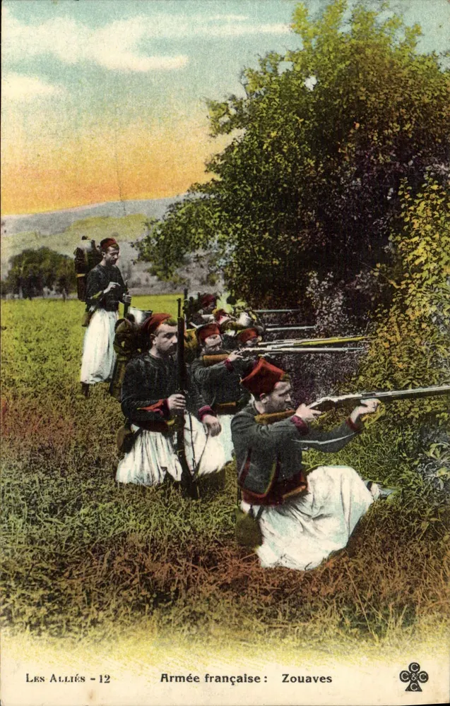 Zouaves franceses — Exército francês — Os Aliados -12 - Frente