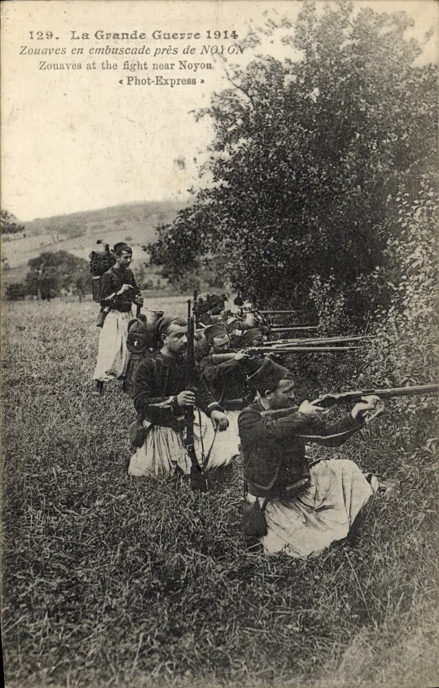 Zouaves em emboscada perto de Noyon — A Grande Guerra 1914 — Phot-Express n°129 - Frente