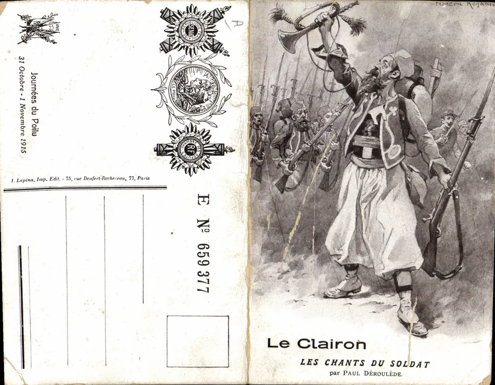 Der Trompete — Die Lied des Soldaten — von Paul Déroulède - Vorderseite