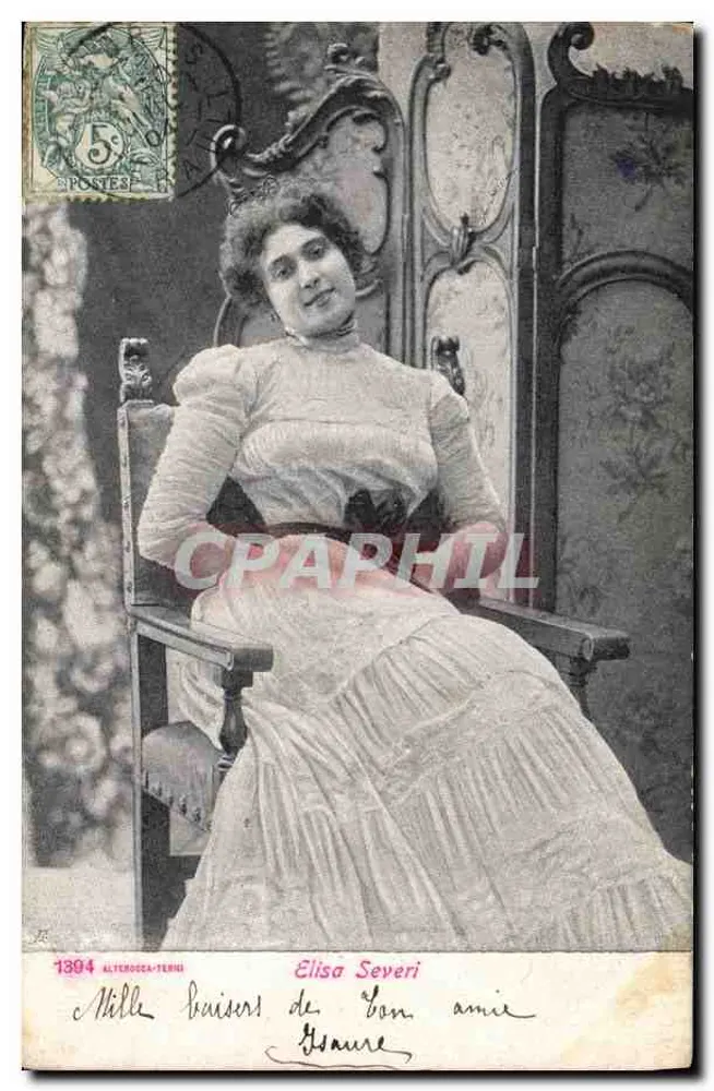 Elisa Severi — Portrait einer sitzenden Frau — Alterocca-Terisi, Nr. 1394 - Vorderseite