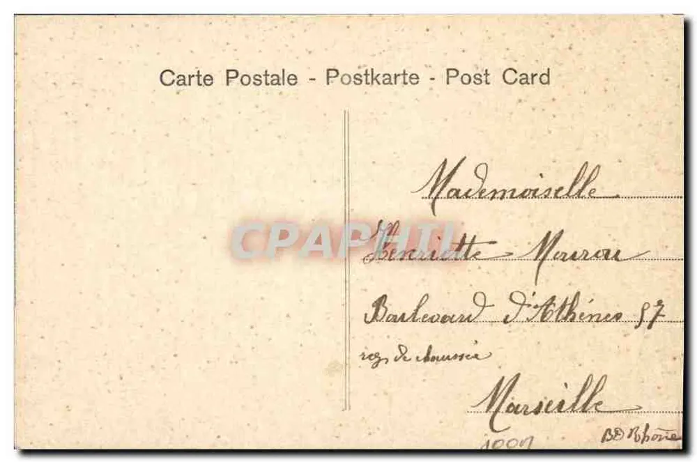 Frau in einem alten Stil Kleid — mit Blumenkorb — veröffentlicht von LILLETTE - Rückseite