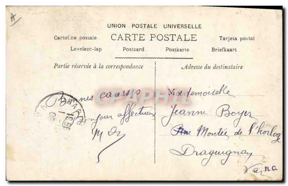 Fabiennne — Frauenporträt — Louis Boyer, Paris, Nr. 144-1 - Rückseite