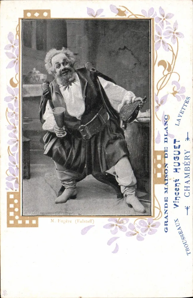 Herr Fugère als Falstaff — Theater-Szene — Grande Maison de Blanc, Vincent Huguet, Chambéry - Vorderseite