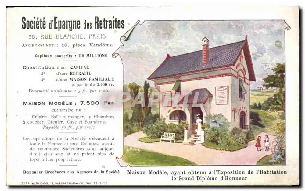 Modellhaus — Gesellschaft für Altersvorsorge — Paris - Vorderseite