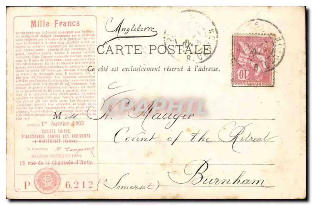 S' BRIEUC - Das Justizpalast — A. WARON, Optiker-Verleger, St-Brieuc-Val André - Rückseite