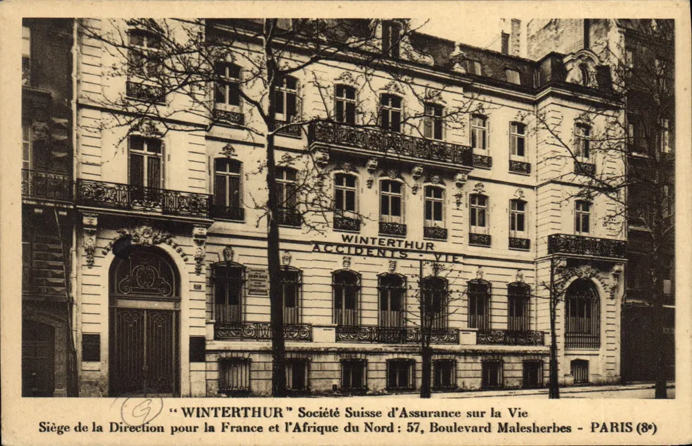 Sitz der Winterthur Gesellschaft Schweizer Lebensversicherung - Paris (8. Arrondissement) - Vorderseite
