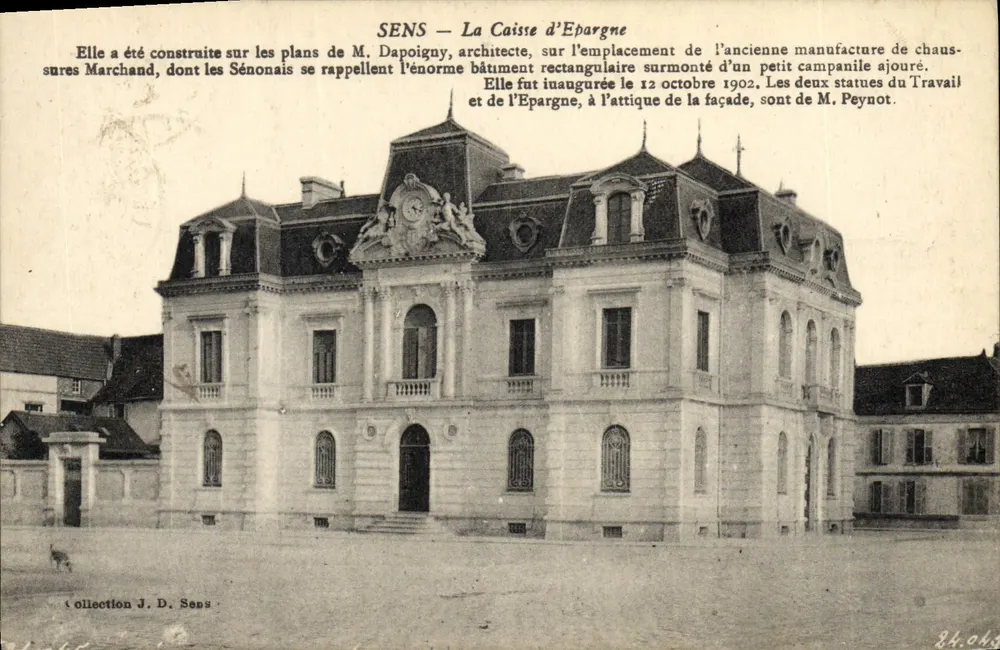 Sens — A Caixa de Economia — editor J. D. Sens, n° 24.048 - Frente