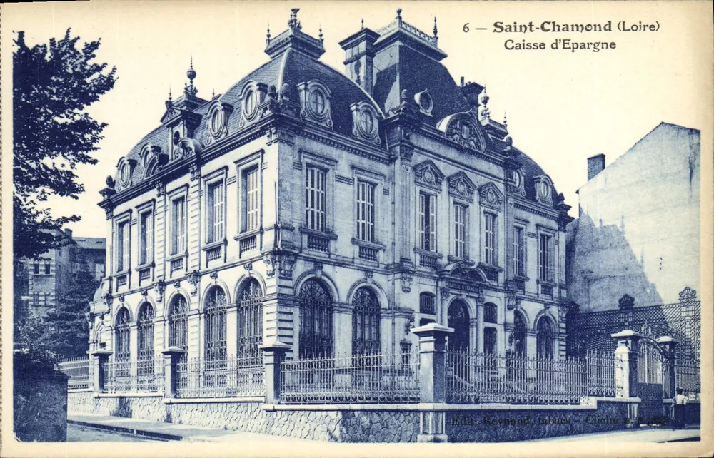 Saint-Chamond (Loire) — Caixa de Economia — Ed. Reynaud (abacus) — Cliché p. 6.252 - Frente