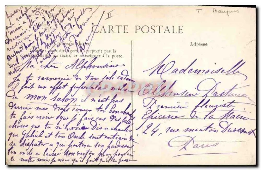 Saintes: Sparkasse und Kirchturm St-Pierre — unbekannter Verleger, Nr. 6 - Rückseite