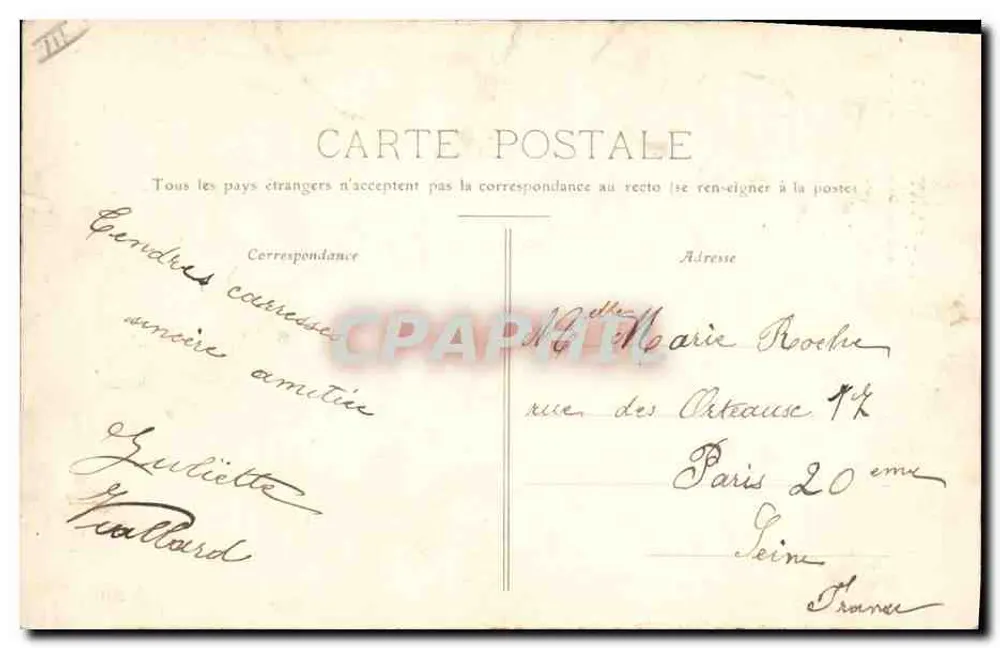 Saint-Étienne — Die Sparkasse, Rue d'Arcolé — Sammlung J. Zouge, Saint-Étienne - Rückseite