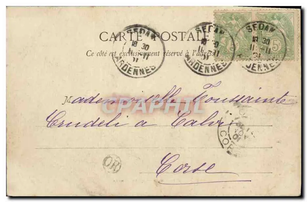 Sedan - Caixa de Poupança e Templo — editor Charpentier-Richard, Mézières - Verso