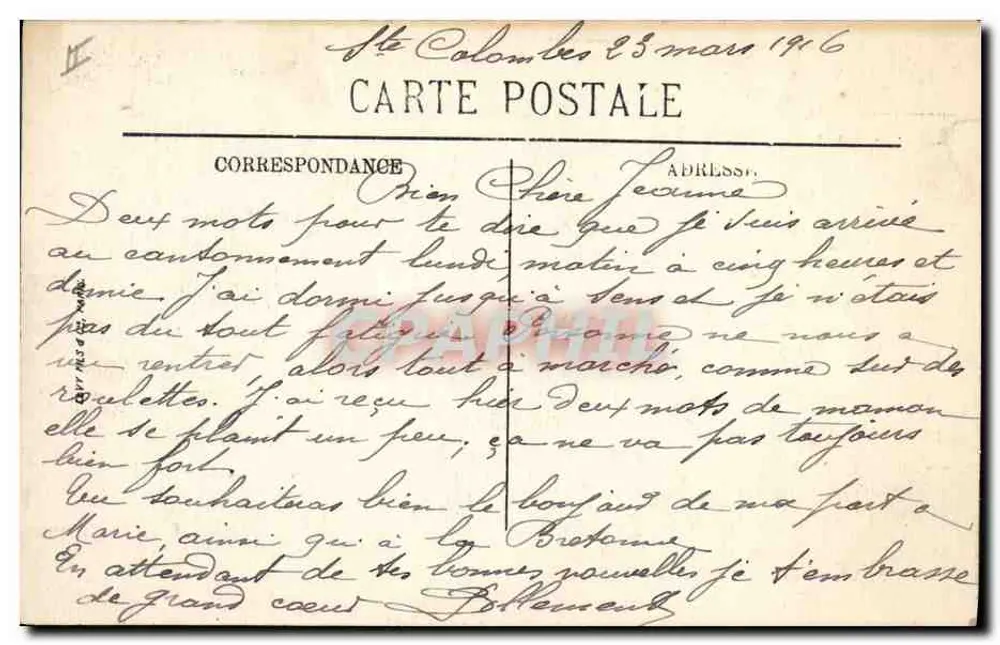 Sens — A Caixa de Poupança — LL. n° 55 - Verso