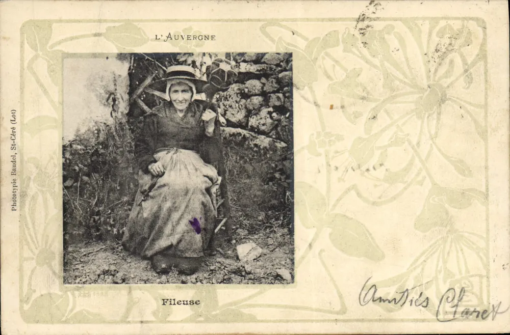 A Auvergne — Fiação — Fototipia Baudel, St-Céré (Lot) - Frente