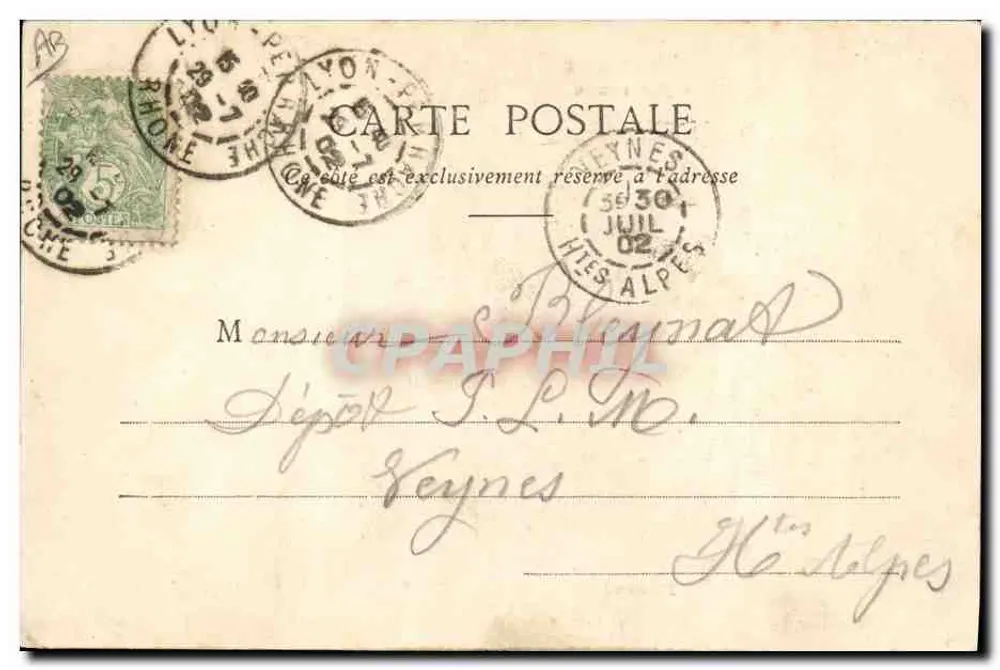 A Auvergne — Fiação — Fototipia Baudel, St-Céré (Lot) - Verso