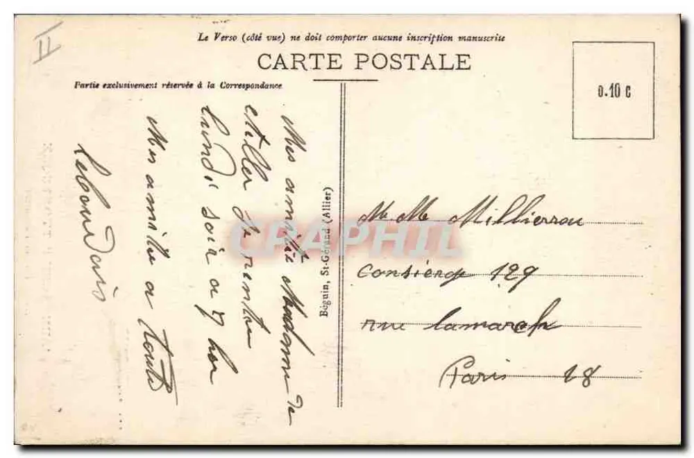 Pittoresque Auvergne — Alte Landfrauen — Ideal, Nr. 100 - Rückseite