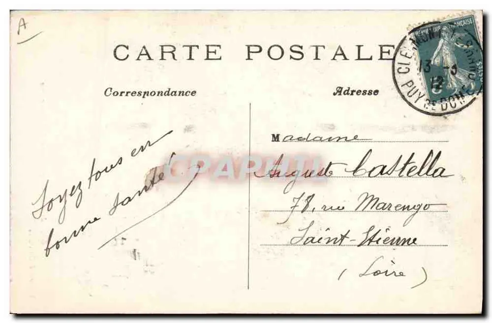 Jovem Camponesa da Auvergne — L'Hirondelle, Paris — n°51 - Verso