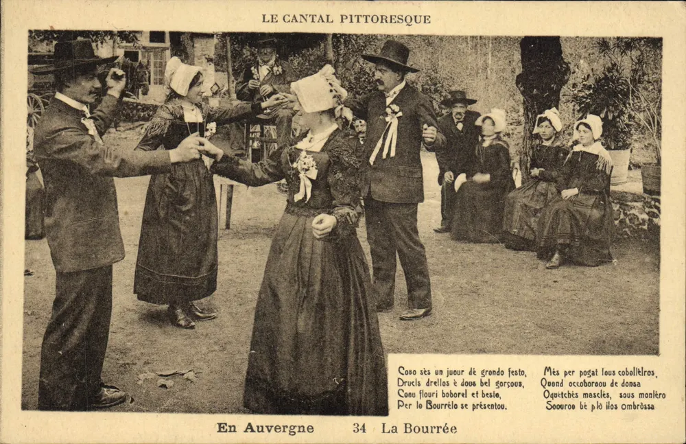 La Bourrée — Tradycyjna tańca w Auvergnie — Wydawnictwo Malorie-Aurillac - Awers