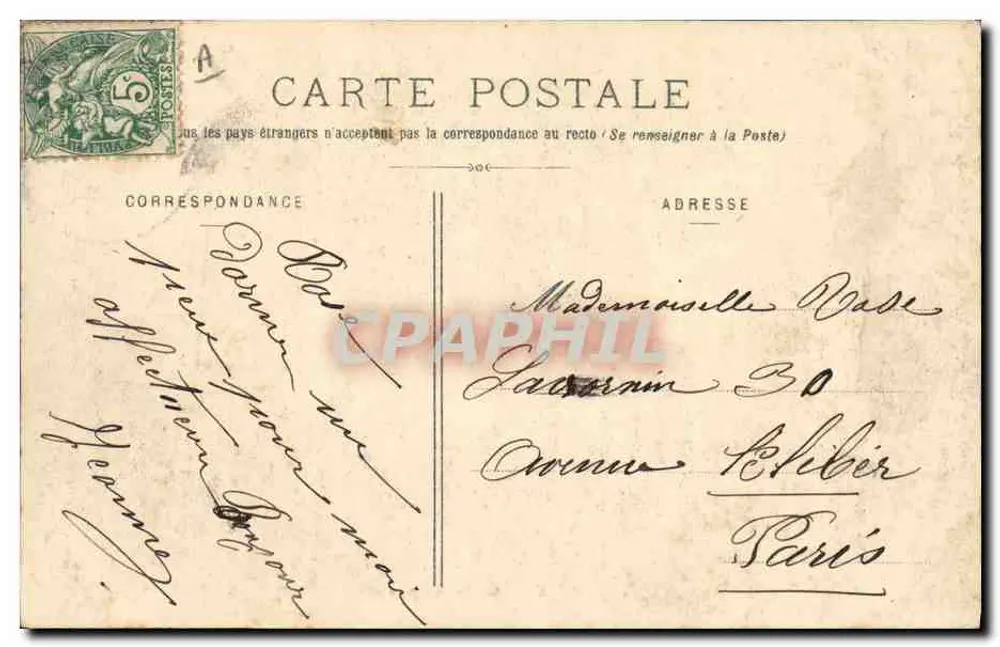 Auvergne - A Montagnarde — Lib. Bougé-Béal, 21 Rue de l'Écu, Clermont-Ferrand, n°424 - Verso