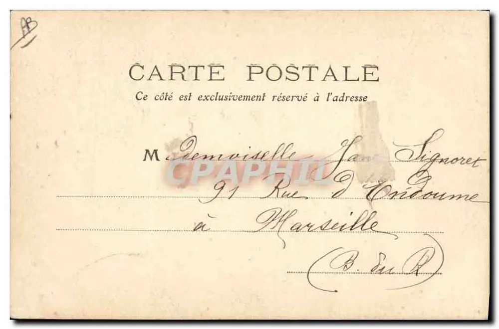 Uma Fiação — Tipo de Auvergne — Editor Millé Boisiers, n° 275 - Verso