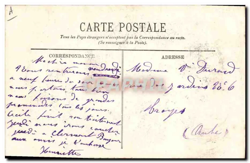 Tipos de Auvergne — Camponeses — LL. - Verso