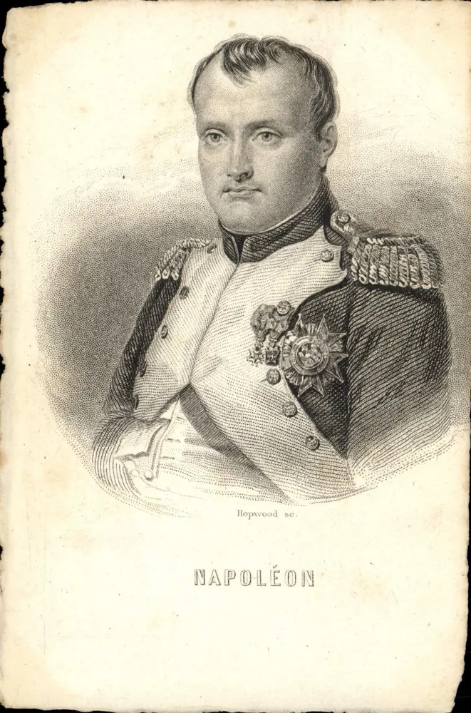 Napoleão — retrato em uniforme — Hopwood sc. - Frente