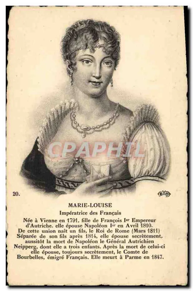 Marie-Louise — Kaiserin der Franzosen — Verlag B.I.D. Nr. 20 - Vorderseite