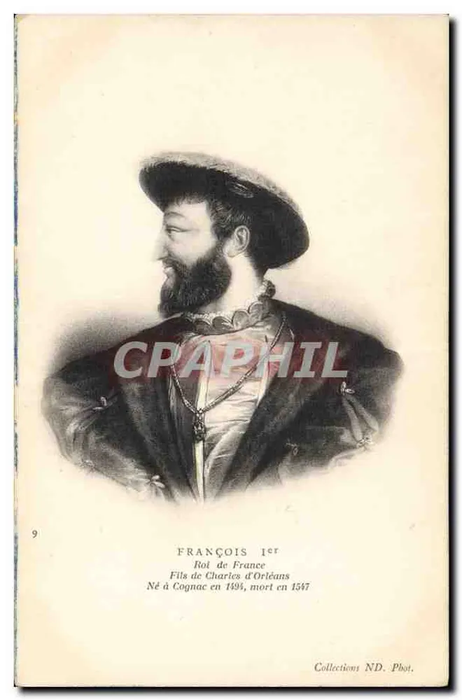 François I. — König von Frankreich — Sammlung ND. Foto Nr. 9 - Vorderseite