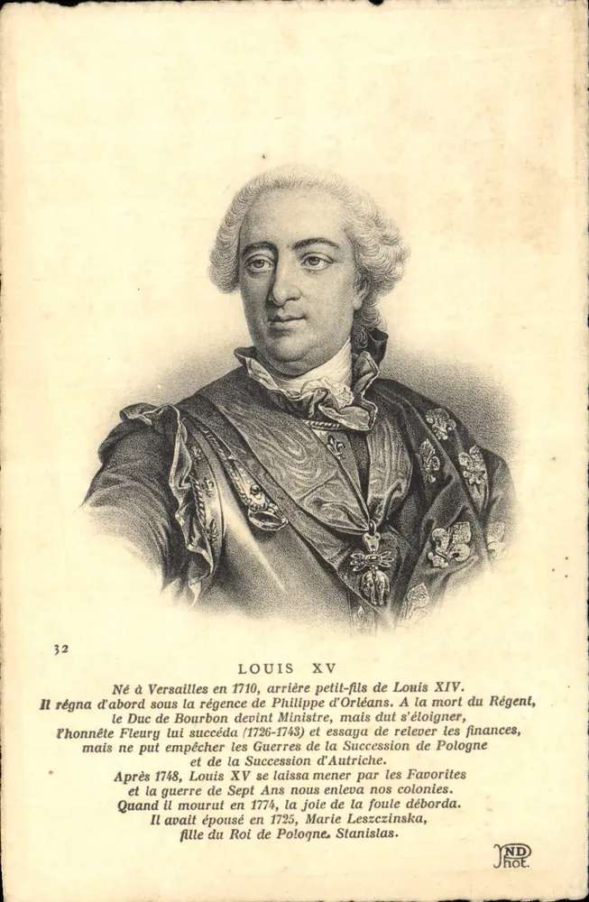 Louis XV — Herrschaft und Nachfolge — JND Phot. - Vorderseite