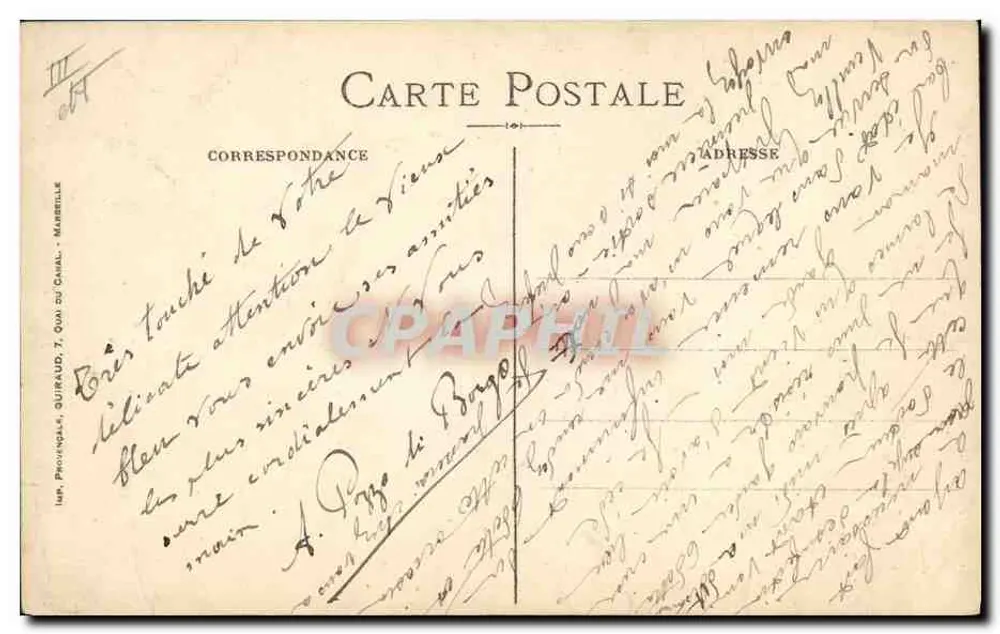 Le Turco — caricature militaire — Massibouf, éditeur Provençal Quiraud - Verso