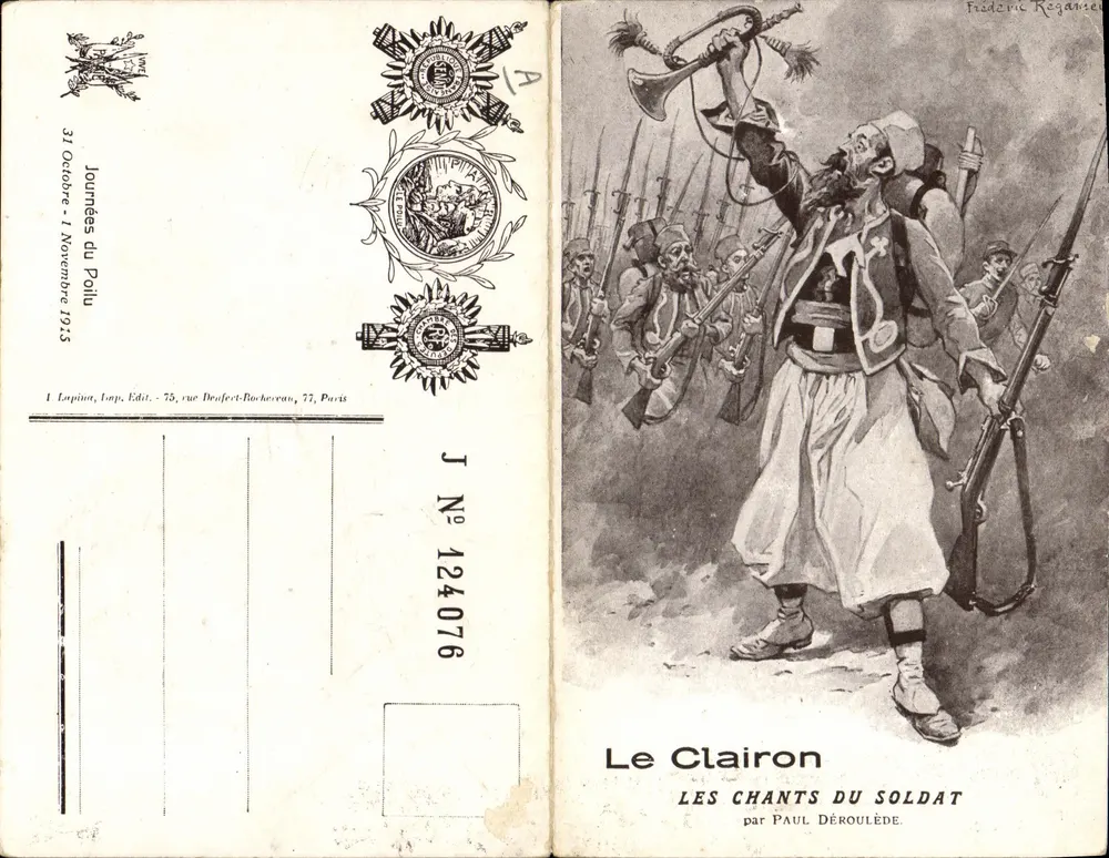 Der Trompete — Der Soldatenlied — von Paul Déroulède — éd. Lapinot, Paris - Vorderseite