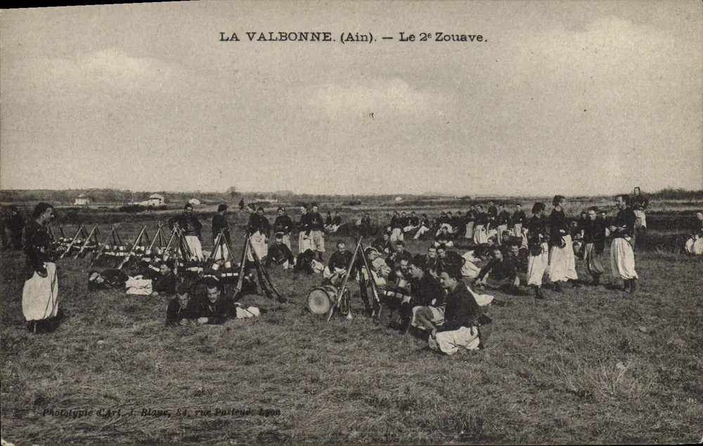 La Valbonne (Ain) — Der 2. Zouave — Phototype d'Art. J. Blanc, 84, rue Phalempin, Lyon - Vorderseite