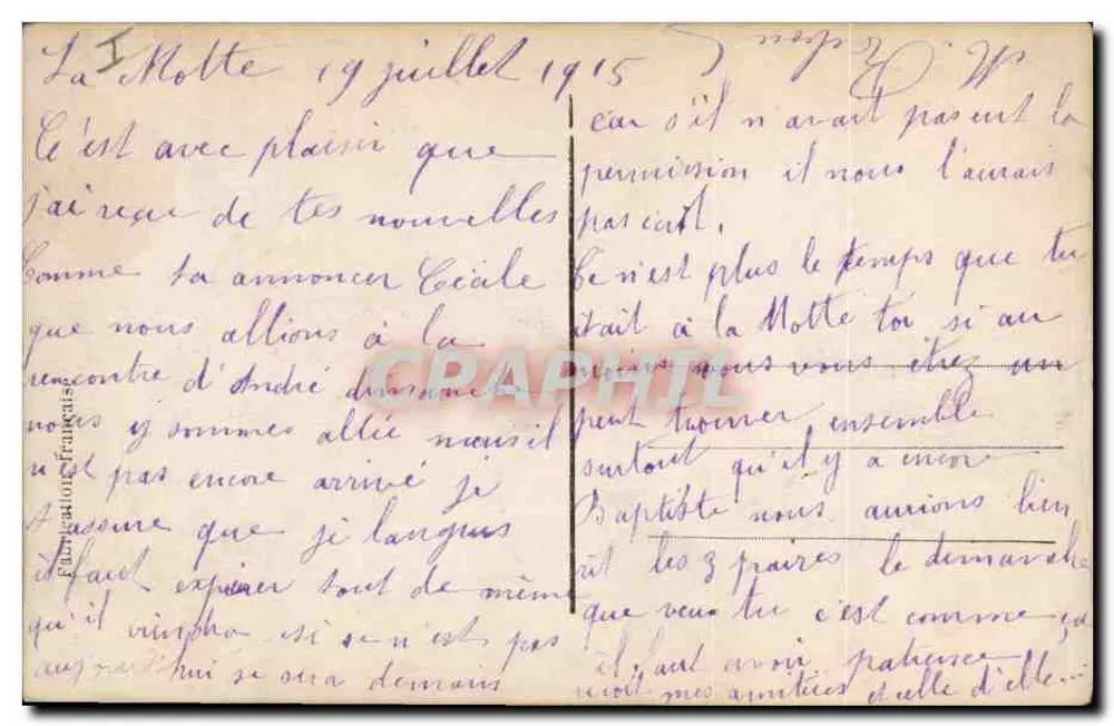 Jovem homem com boné frigio — com buquê — editor DSHC, Paris, n° 515 - Verso