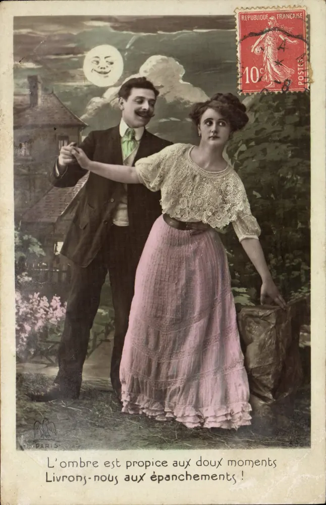 Paris — Tanzendes Paar unter dem Mond — Verlag Paris, Nr. 850 - Vorderseite