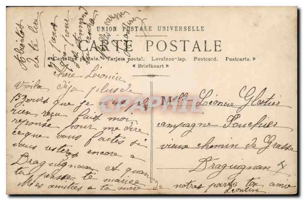 Paris — Tanzendes Paar unter dem Mond — Verlag Paris, Nr. 850 - Rückseite