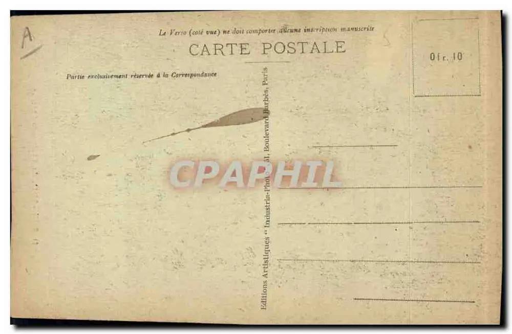 D. Pougaud — portrait en costume avec cravate à carreaux — éditeur Editions Artistiques, Paris - Verso