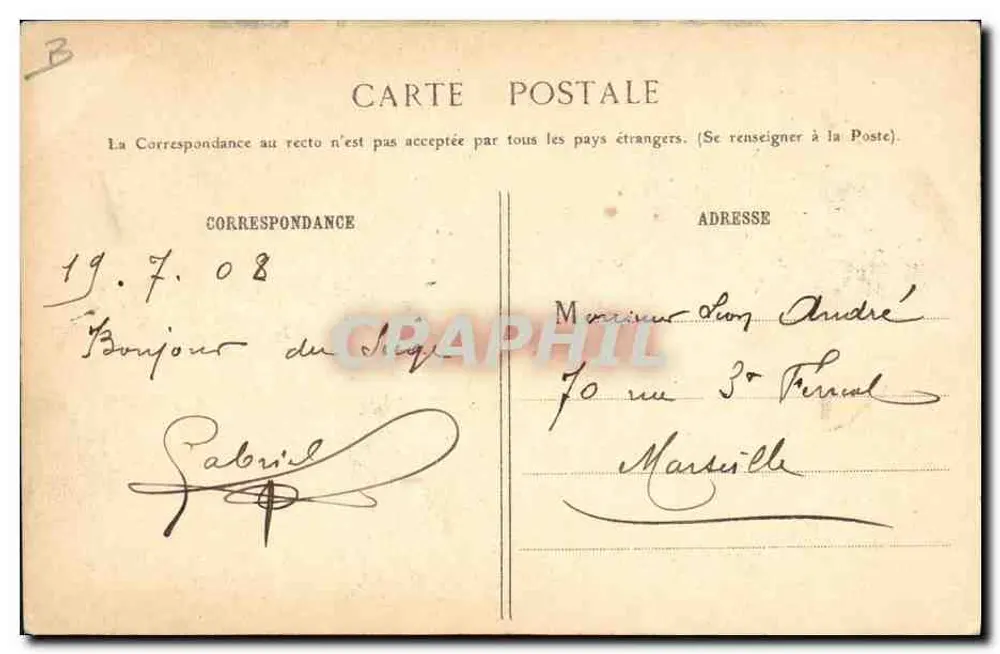 Paris - Das Hauptquartier der Prévoyants de l'Avenir - G.I. - n°845 - Rückseite