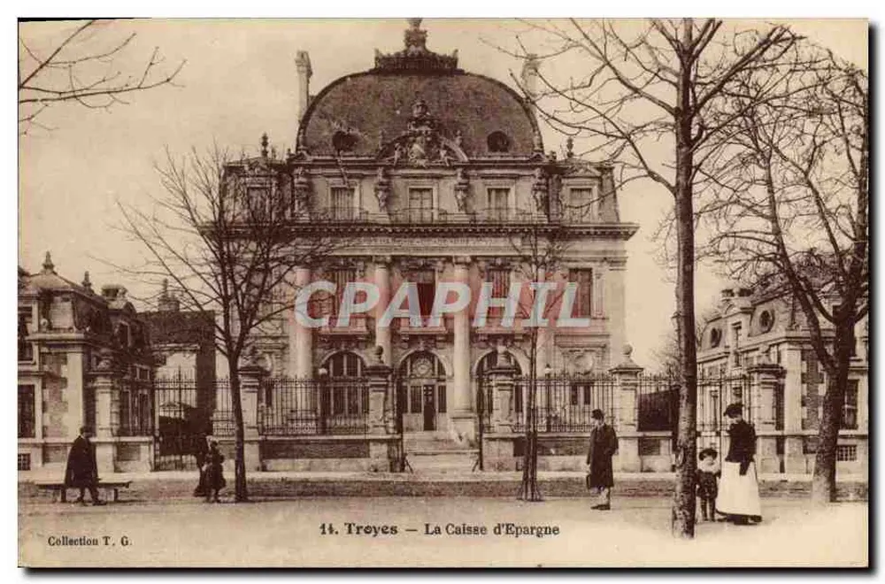 Treyes — A Caixa de Economia — R. Mausse, edição 31, rua Claude Huez, Treyes - Frente