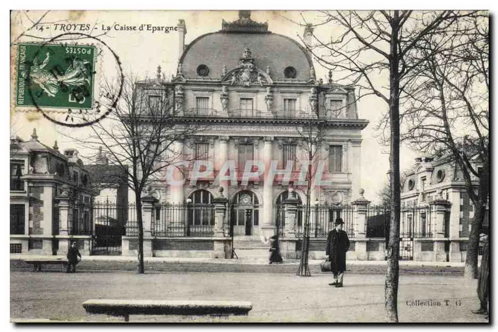 Troyes - A Caixa de Economia — Coleção T.G. - Frente