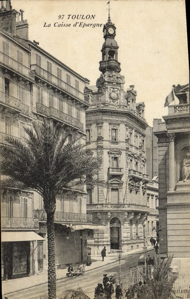 Toulon — A Caixa de Economia — editor Leonstadt, n° 97 - Frente