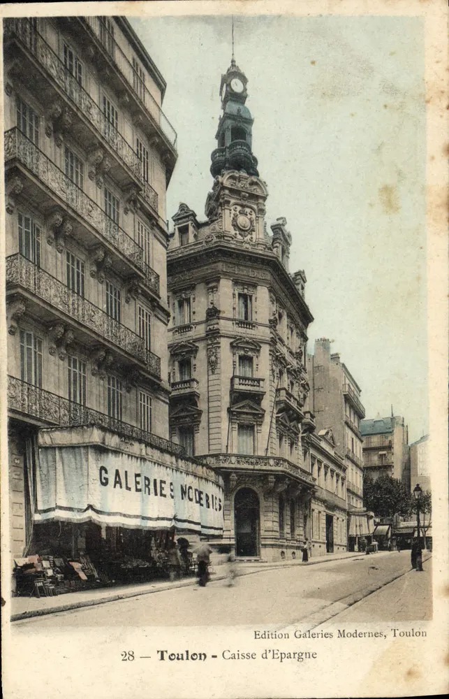 Toulon — Caisse d'Epargne — Édition Galeries Modernes, Toulon - Frente
